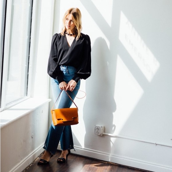 Mother Superior The Rambler Ankle Chew Post No Bills Blue Wide Leg Crop Jeans - Picture 7 of 17